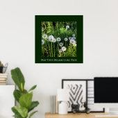 Blowing Dandelion Dreams Wish Botanical Poster (Heimbüro)