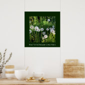 Blowing Dandelion Dreams Wish Botanical Poster (Küche)