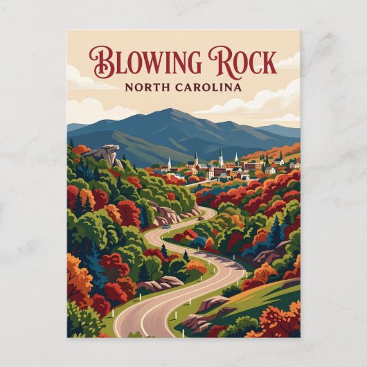 Blowing Rock USA Postkarte (Vorderseite)