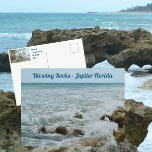 Blowing Rocks Jupiter Florida Fotografie Postkarte