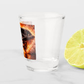 Blown Muscle Car Burnout Supercharged Firestorm Schnapsglas (Rechts)