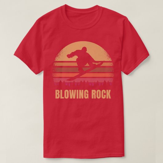 Blown Rock North Carolina Snowboarding NC Outdoor T-Shirt (Design vorne)