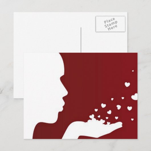 Blows Kisses Postkarte (Vorne/Hinten)