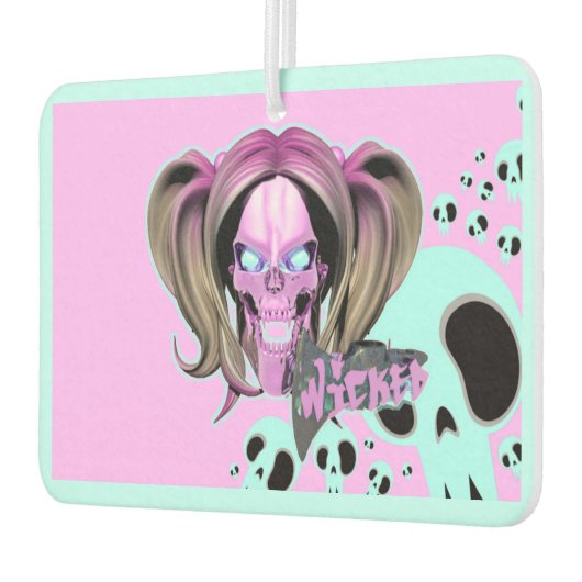 Blox3dnyc.com Wicked lady design. Rosa/Cyan. Autolufterfrischer (Links)