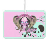 Blox3dnyc.com Wicked lady design. Rosa/Cyan. Autolufterfrischer (Vorderseite)