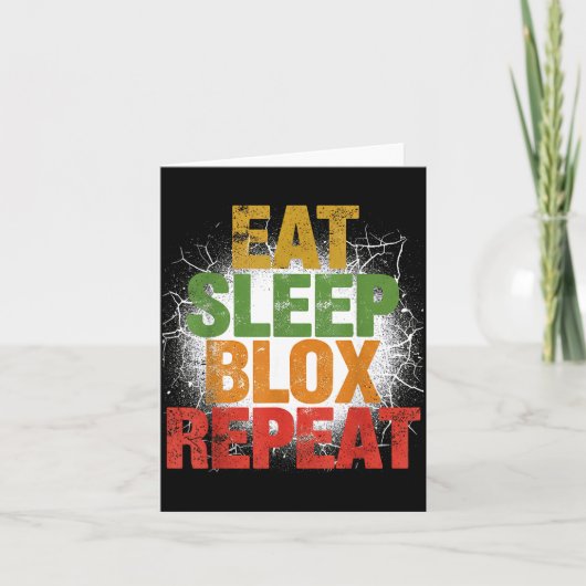 Blox Gaming _ Eat Sleep Blox Repeat _ Kids Gaming Karte (Vorderseite)