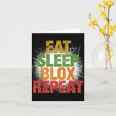 Blox Gaming _ Eat Sleep Blox Repeat _ Kids Gaming Karte (Gelbe Blume)