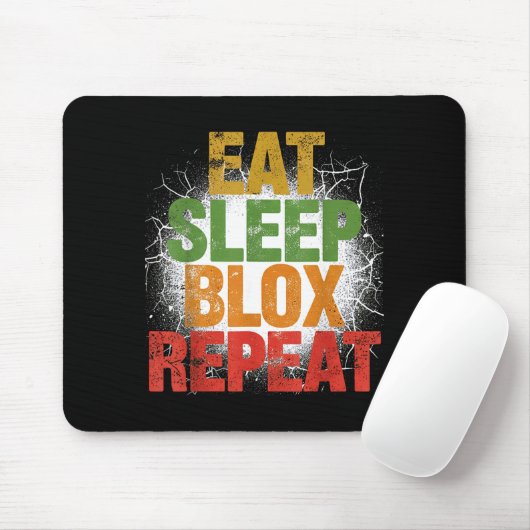 Blox Gaming _ Eat Sleep Blox Repeat _ Kids Gaming  Mousepad (Mit Mouse)