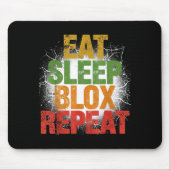 Blox Gaming _ Eat Sleep Blox Repeat _ Kids Gaming  Mousepad (Vorne)