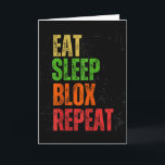 Blox Gaming T-Shirt, Eat Sleep Blox Repeat, Kinder Karte<br><div class="desc">Blox Gaming T-Shirt,  Eat Sleep Blox Repeat,  Kinder Gaming</div>