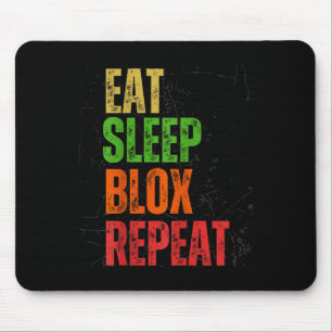Blox Gaming T-Shirt, Eat Sleep Blox Repeat, Kinder Mousepad
