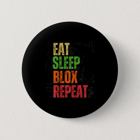 Blox Gaming Tee, Eat Sleep Blox Repeat, Kids Gamin Button (Vorderseite)