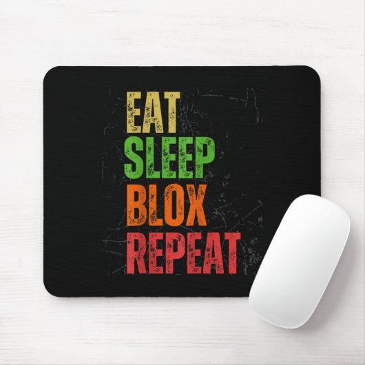 Blox Gaming Tee, Eat Sleep Blox Repeat, Kids Gamin Mousepad (Mit Mouse)