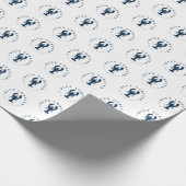 BLRE Blue Hummer Reales Anwesen Wrapping Paper Geschenkpapier (Ecke)