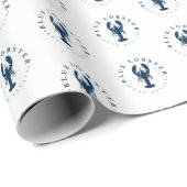 BLRE Blue Hummer Reales Anwesen Wrapping Paper Geschenkpapier (Rolleneckpunkt)