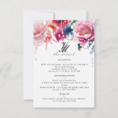 Blright Bloom Blossom Wedding Detail Card RSVP Karte (Vorderseite)