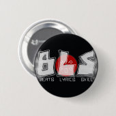 BLS schlägt Texte Geschicklichkeit HIP HOP Button (Vorne & Hinten)