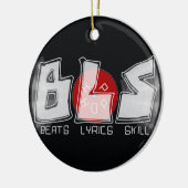 BLS schlägt Texte Geschicklichkeit HIP HOP Keramikornament (Links)