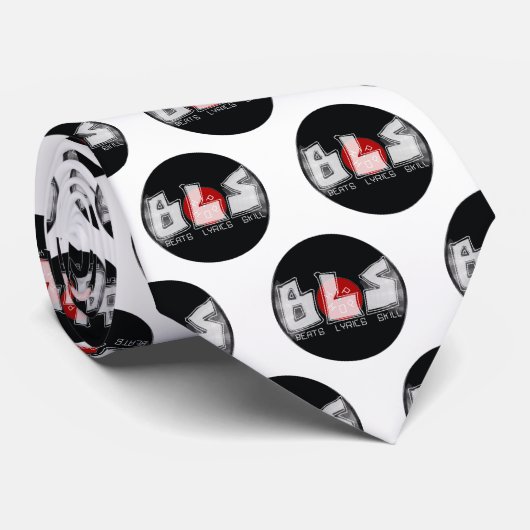 BLS schlägt Texte Geschicklichkeit HIP HOP Krawatte (Gerollt)