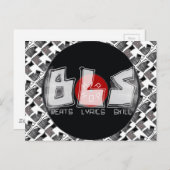 BLS schlägt Texte Geschicklichkeit HIP HOP Postkarte (Vorne/Hinten)