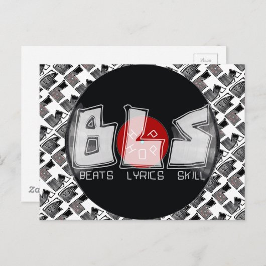 BLS schlägt Texte Geschicklichkeit HIP HOP Postkarte (Vorne/Hinten)