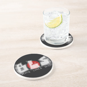 BLS schlägt Texte Geschicklichkeit HIP HOP Sandstein Untersetzer