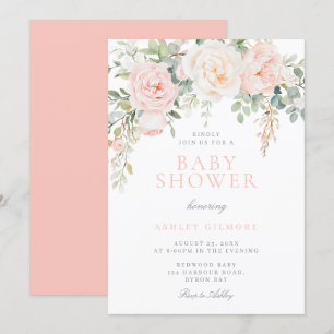 Blsuh & Ivory Moderne botanische Babydusche Einladung