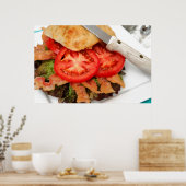 BLT auf einer Ciabatta-Rolle Poster (Küche)