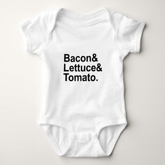 BLT Bacon Lettuce Tomato List String Baby Strampler (Vorderseite)