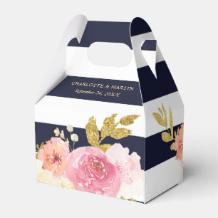 Blu Blush Pink Gold Blumenzwiebeln Geschenkschachtel