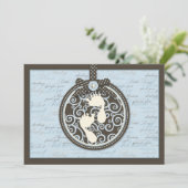 BLU Einladungskarte für Teeny Toes Einladung (Stehend Vorderseite)