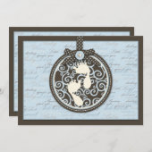 BLU Einladungskarte für Teeny Toes Einladung (Vorne/Hinten)