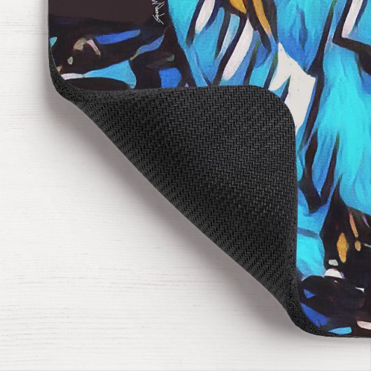 BLU GENES dog lapphund mousepad (Ecke)