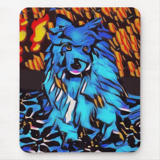 BLU GENES dog lapphund mousepad (Vorne)