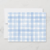 Blu Gingham Laurel Wappen Schreibmaschine Danke Ka (Rückseite)