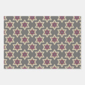 Blu, Gray, Gold Star von David Wrapping Paper Geschenkpapier Set (Vorderseite 3)