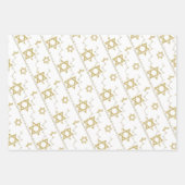 Blu, Gray, Gold Star von David Wrapping Paper Geschenkpapier Set (Vorderseite 2)