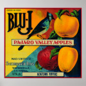 Blu-J Apple Crate LabelWatsonville, CA Poster (Vorne)