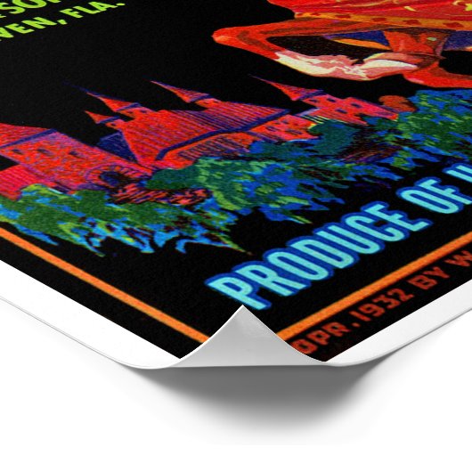 Blu Knight Fruchtlabel Poster (Ecke)