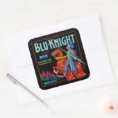 Blu Knight Fruchtlabel Quadratischer Aufkleber (Umschlag)
