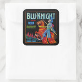 Blu Knight Fruchtlabel Quadratischer Aufkleber (Tasche)