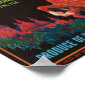 Blu Knight Vintag Crate Label Poster (Ecke)