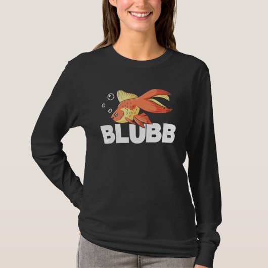 Blubb Underwater Goldfish Fish Aquarist Fishkeepin T-Shirt (Vorderseite)