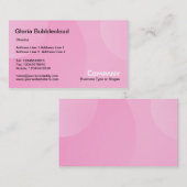 Blubble Cloud - Schattierungen von hellrosa Visitenkarte (Vorne/Hinten)