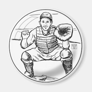 Blubble Dreams Baseball Player Magnet