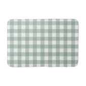 Blubble Frogs Gingham - Salbei laurel grün kariert Badematte (Vorderseite)