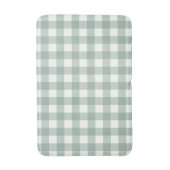 Blubble Frogs Gingham - Salbei laurel grün kariert Badematte (Vorderseite Vertikal)