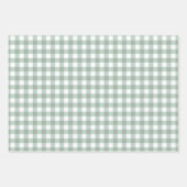 Blubble Frogs Gingham - Salbei laurel grün kariert Geschenkpapier Set (Vorderseite 3)