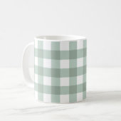 Blubble Frogs Gingham - Salbei laurel grün kariert Kaffeetasse (Vorderseite Links)