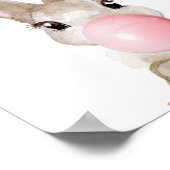 Blubble Gum Bunny Cub Kinderzimmer Child Woodland Poster (Ecke)